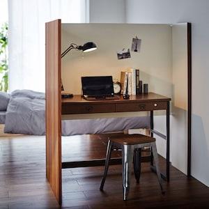 [日本製]在宅ワークに最適な木目調間仕切りパーテーションの商品写真