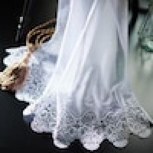 大胆なスカラップデザインのトルコ刺繍のカフェカーテンの商品写真