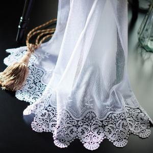 大胆なスカラップデザインのトルコ刺繍のカフェカーテンの商品写真