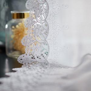 フラワーデザインスカラップのトルコ刺繍のカフェカーテンの商品写真