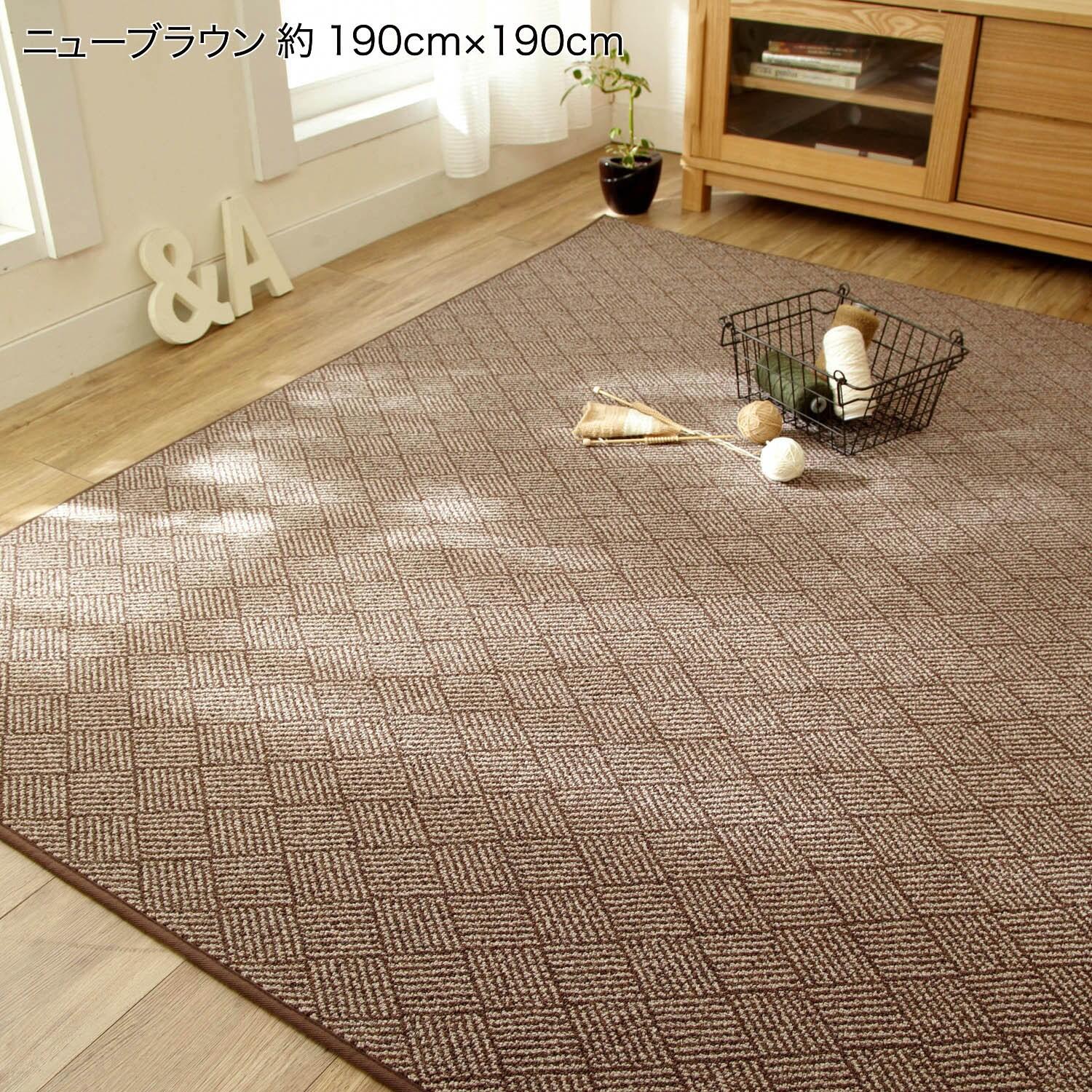 ウール100%の防ダニ加工のラグの商品写真