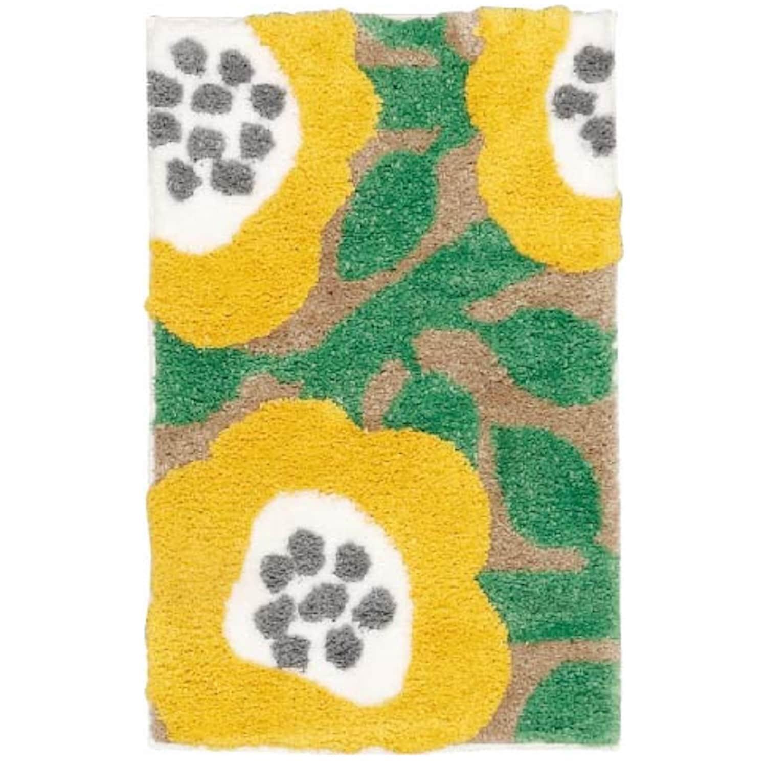 マイクロファイバーのふっくら玄関マット「ビッグフラワー」の商品写真