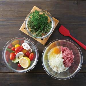 深型の耐熱ガラスボウル3サイズセットの商品写真