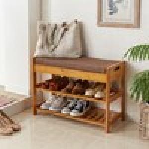 ベンチ使いもできるシューズラックの商品写真