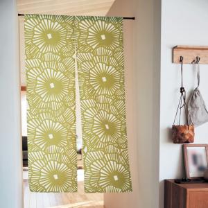 目隠しになる北欧調デザインのれんの商品写真