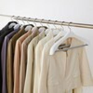 ホワイト色でクローゼットすっきり!ジャケットハンガー10本セットの商品写真