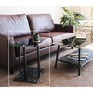 ソファー前で使いやすい高さ調整できるモダンサイドテーブルの商品写真