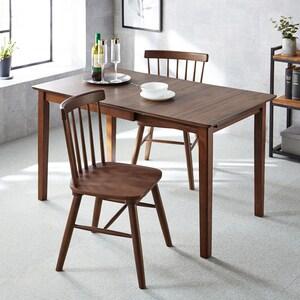 バタフライ天板のダイニングテーブルセット(3点セット) <2人用~4人用>の商品写真