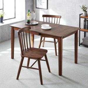 バタフライ天板のダイニングテーブルセット(3点セット) <2人用~4人用>の商品写真