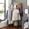 キャスター付きダブルハンガーラック <幅81.5cm>の商品写真