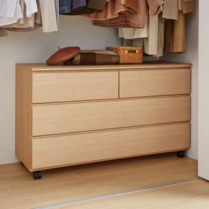 [日本製]キャスター付きクローゼット収納チェストワゴン <奥行45cm>の商品写真