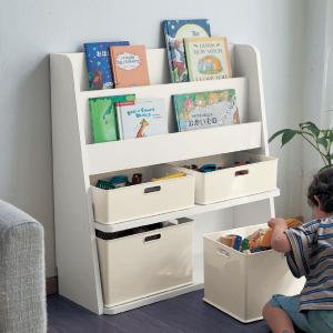 収納ボックス付きおもちゃ&絵本収納ラック(幅45cm/幅85cm)の商品写真