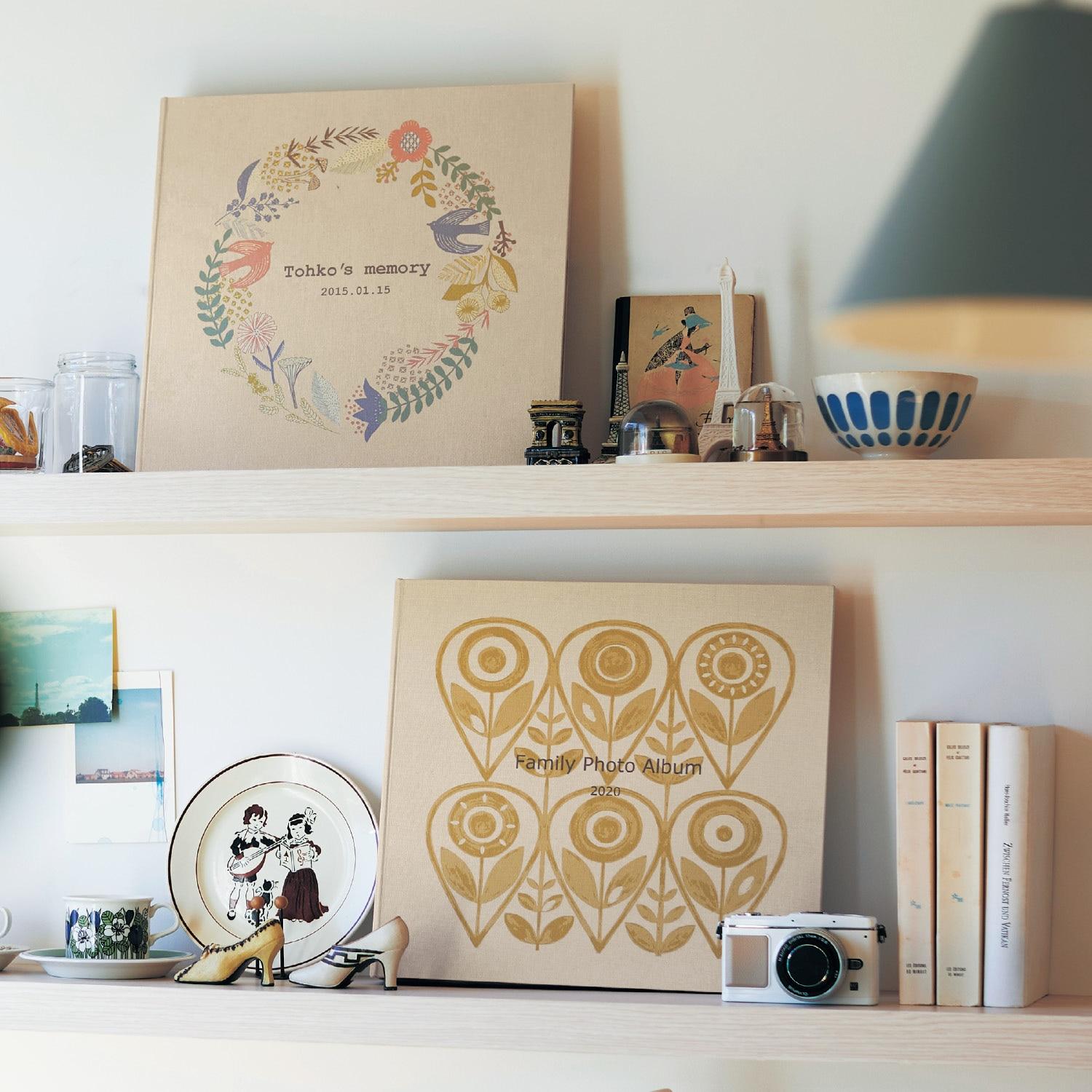 【名入れ】 好きな題名を入れられる生地張り表紙の600枚収納写真アルバムの商品写真