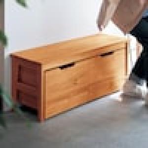 ワゴン付き玄関収納ベンチの商品写真