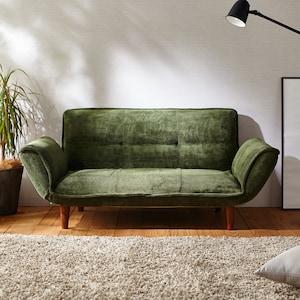 コーデュロイ調ポケットコイル入りリクライニングソファーの商品写真