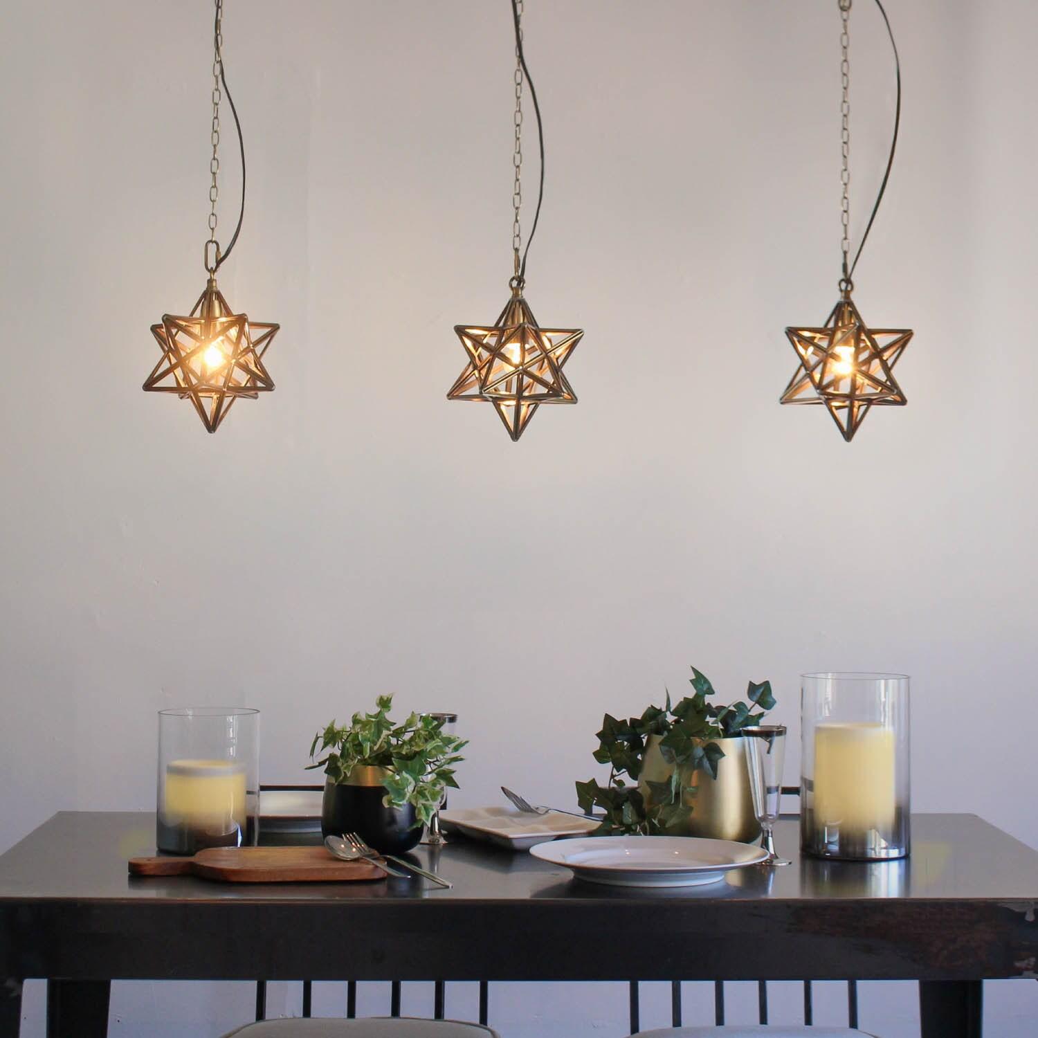 星形のスモールペンダントライトの商品写真