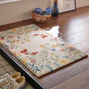 野原の柄のウィルトン織玄関マットの商品写真