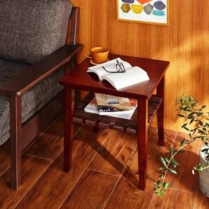 デザイン棚付きサイドテーブルの商品写真