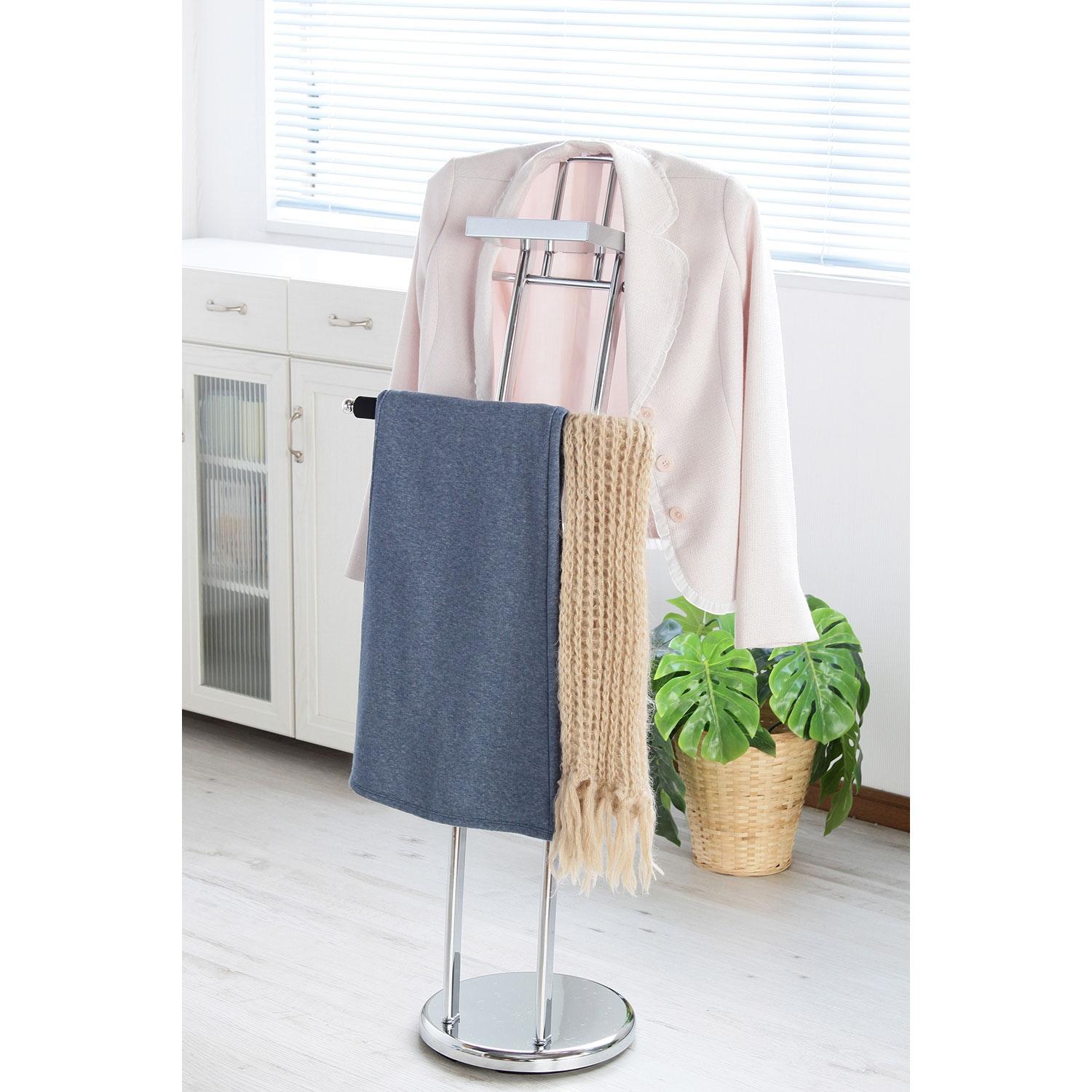 小物収納付きスーツラックの商品写真