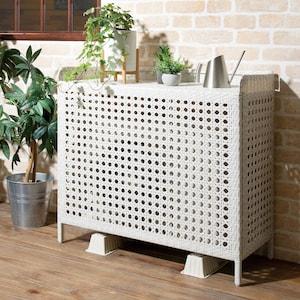 ラタン調エアコン室外機カバーの商品写真