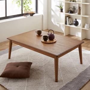オーク材の継脚リビングこたつテーブルの商品写真