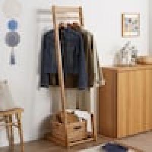 【超特価商品】 天然木のスリムハンガーラック <幅30cm/幅40cm/幅50cm>の商品写真