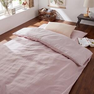 先染めストライプ柄の掛け布団カバー(単品)の商品写真