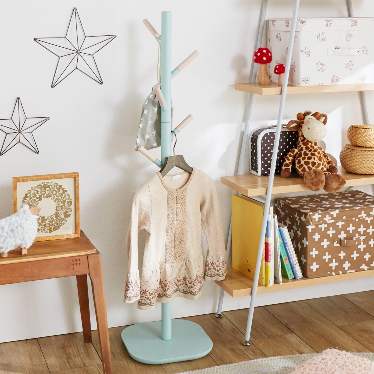 5色から選べる ペールカラーのキッズポールハンガーの商品写真