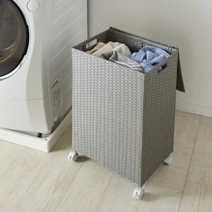 【超特価商品】ラタン調樹脂のランドリー収納ボックスの商品写真