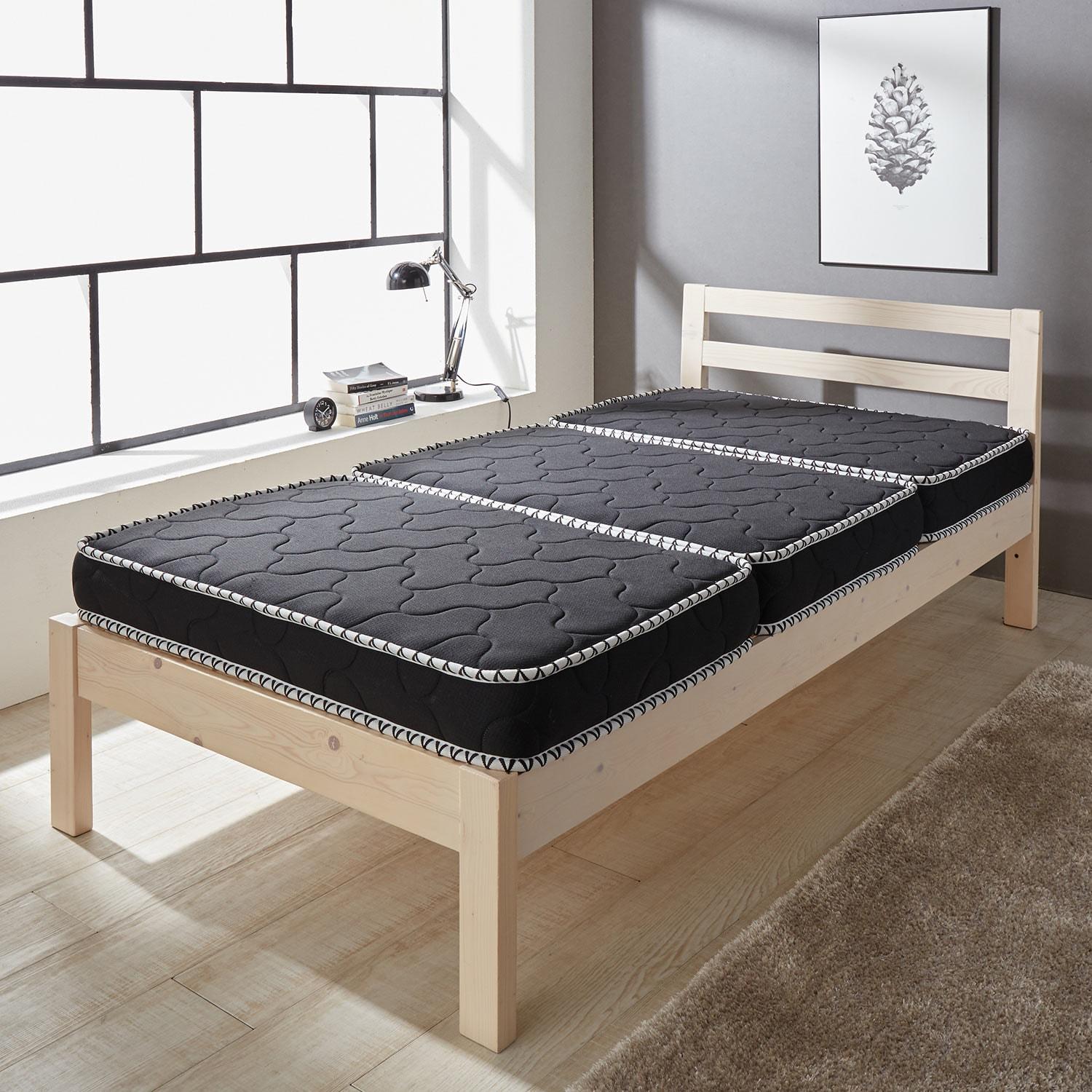 3分割ポケットコイルマットレス(ハイグレードタイプ)<セミシングル/シングル/セミダブル/ダブル>の商品写真