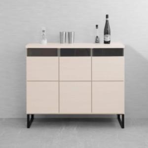 モノトーンデザインのスチール脚のリビングキャビネットの商品写真