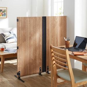 木目調フォールディング間仕切りパーテーションの商品写真