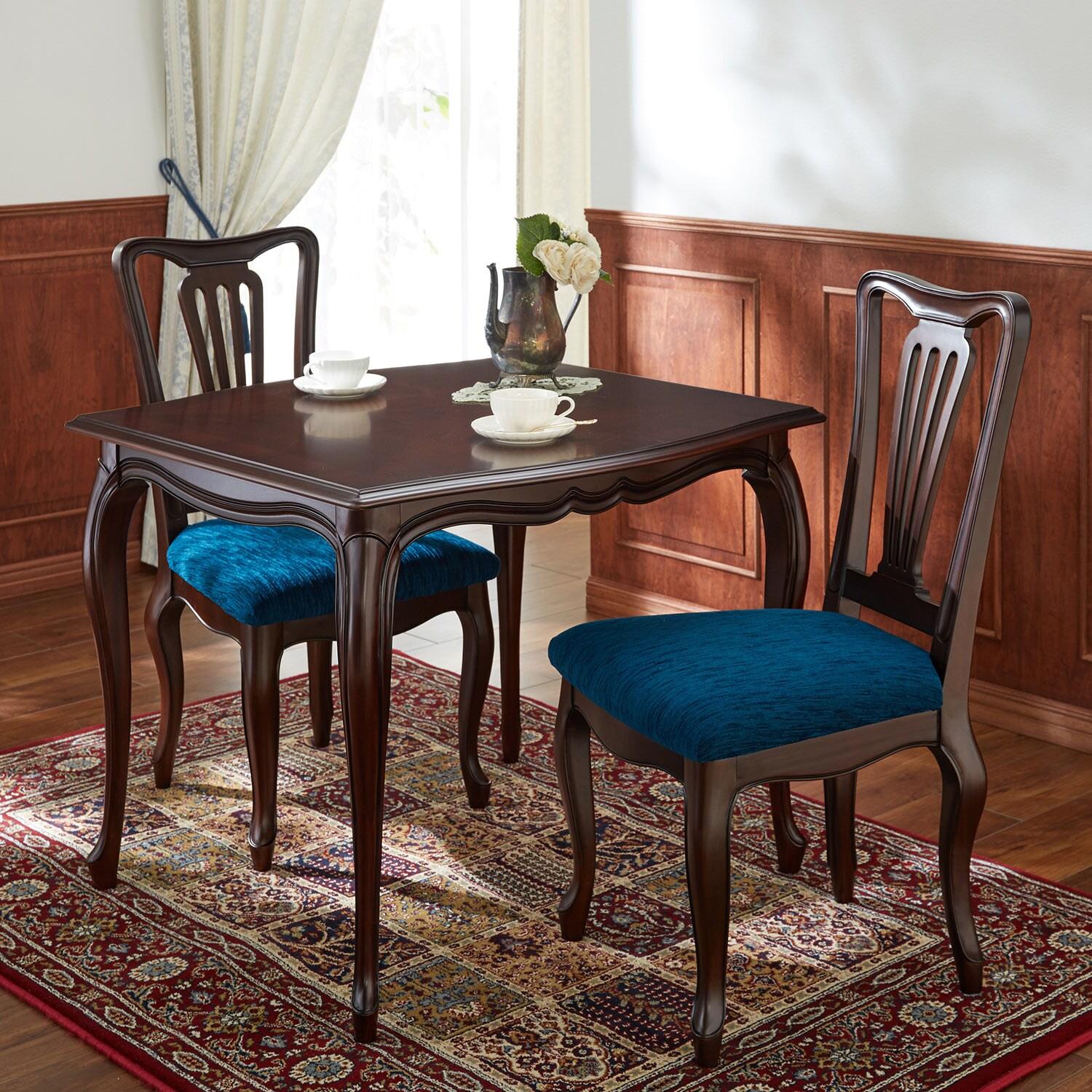 ブリティッシュクラシック調の猫脚2人用ダイニングテーブルの商品写真