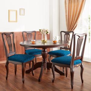 ブリティッシュクラシック調の円形ダイニングテーブルの商品写真
