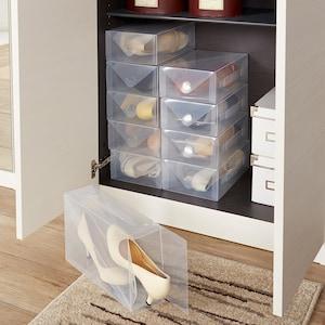 ハンドル付きシューズ収納ボックス10個セットの商品写真