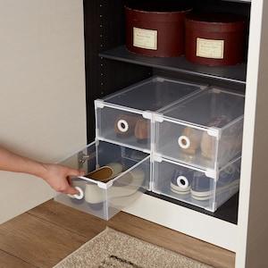 スタッキングシューズ収納ボックス4個セットの商品写真
