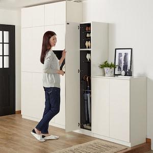 【受注生産】 木目調シューズボックス(傘収納タイプ)[日本製]の商品写真