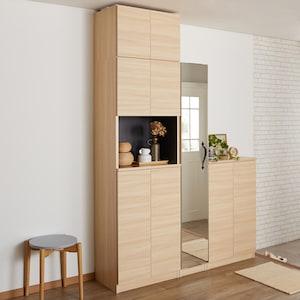 【受注生産】 木目調シューズボックス(ハイタイプ)[日本製]の商品写真