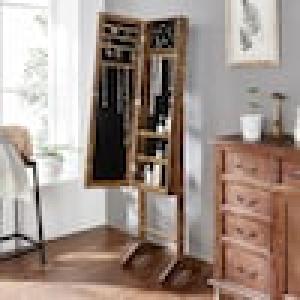 アクセサリー収納付きスタンドミラーの商品写真