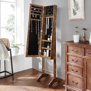 アクセサリー収納付きスタンドミラーの商品写真