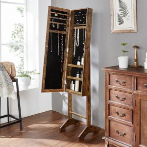 アクセサリー収納付きスタンドミラーの商品写真