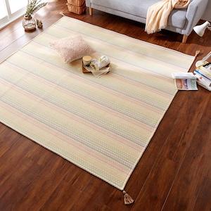 インド綿の洗えるカラフルウレタン入りラグの商品写真