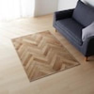 ちょうどいいサイズの掃除機がかけやすいミニラグ・デスク下マット(ヘリンボーン)の商品写真