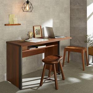 親子デスクとしても使える!木目調棚付きワークデスクの商品写真