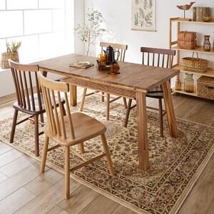 リゾートスタイルの棚付きダイニングテーブル <幅155cm>の商品写真