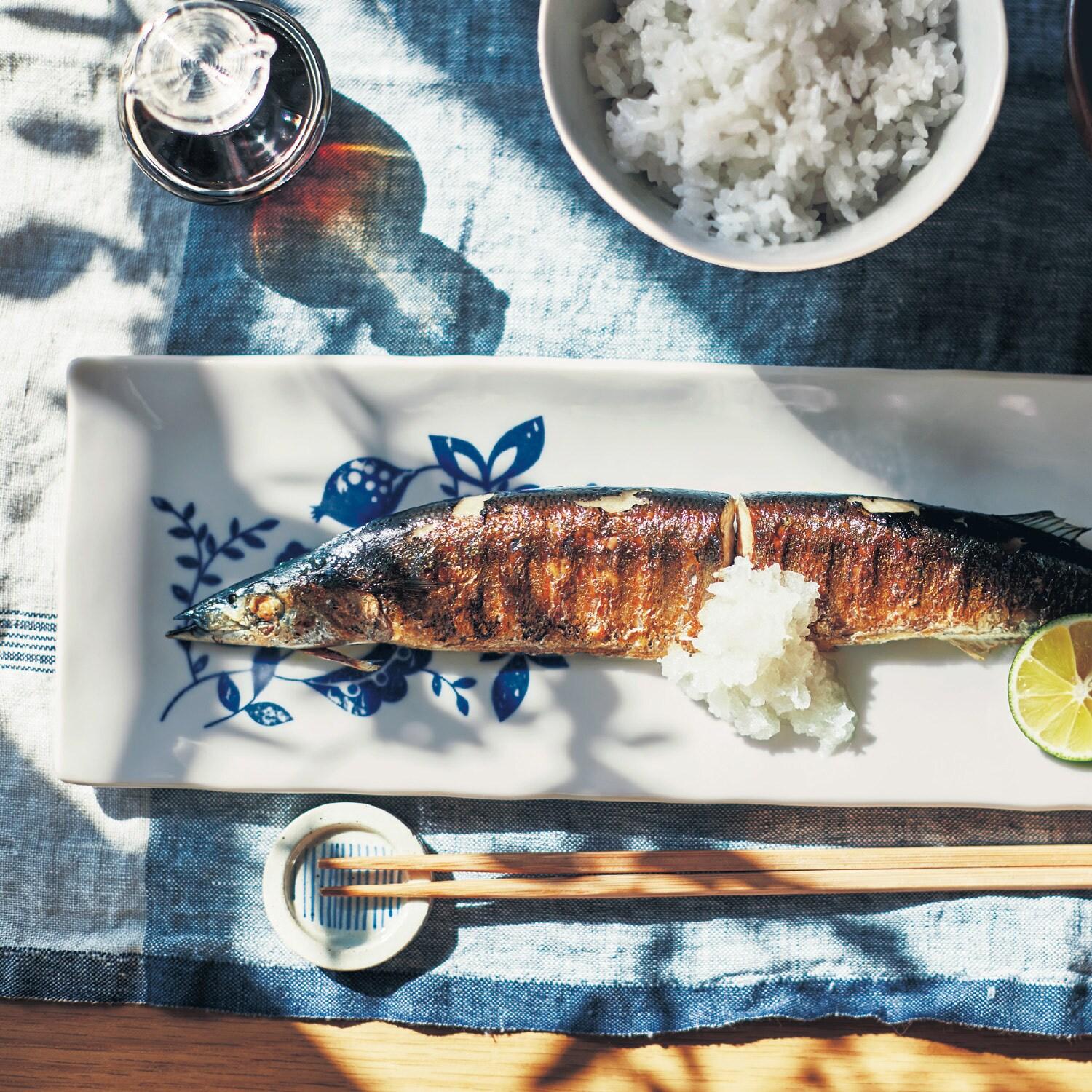 【タイムセール】 全長約35cmのさんま皿同柄2枚セット 美濃焼[日本製]の商品写真