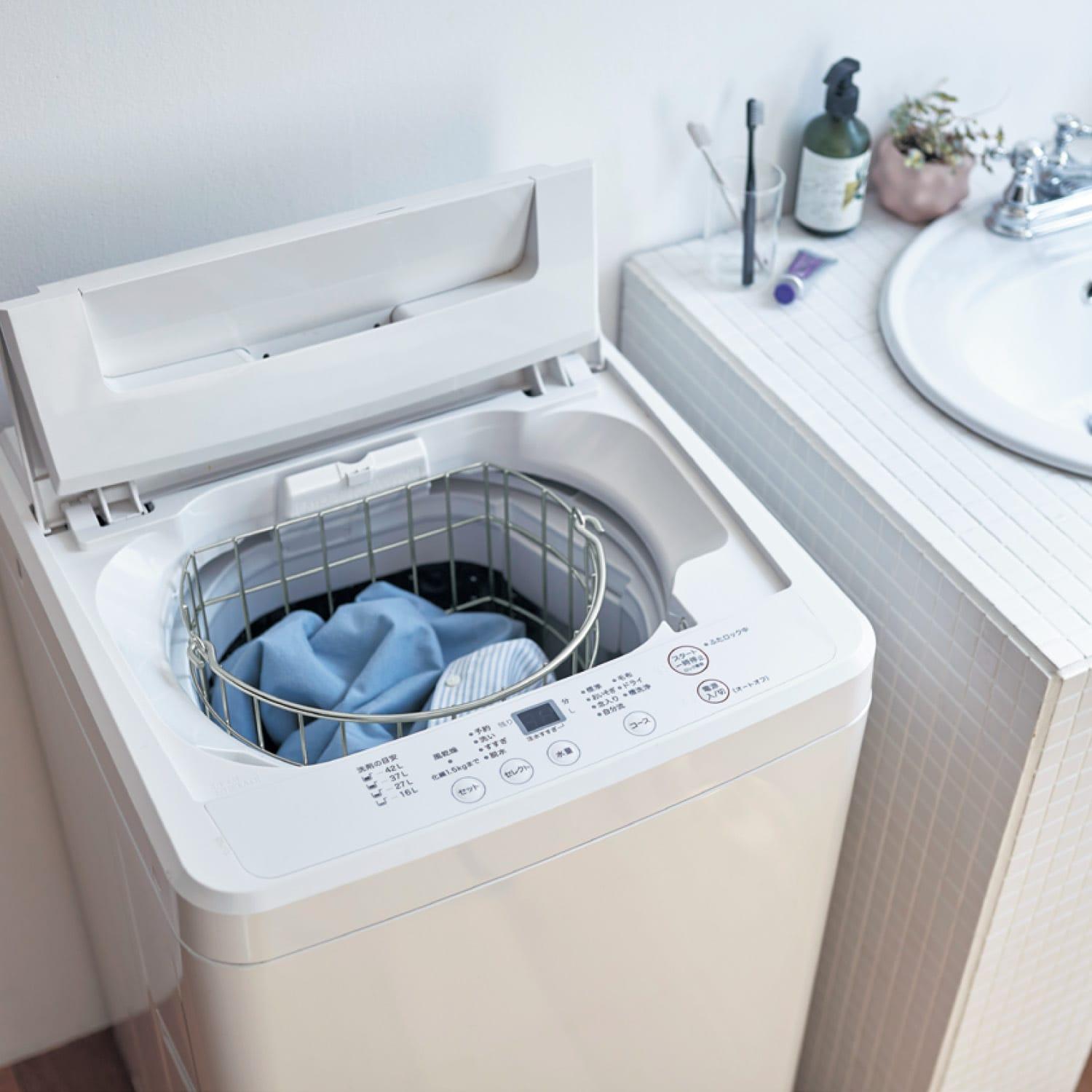 【タイムセール】 洗濯機に隠せるステンレスランドリーバスケットの商品写真