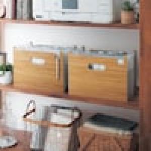 大容量で書類を整理できる木目調書類ケース <タテ型/ヨコ型>の商品写真