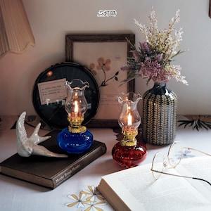 アンティーク調オイルランプ 【専用オイル&替え芯付き】の商品写真