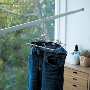 ステンレス製のジーンズドライ洗濯ハンガー2本組の商品写真